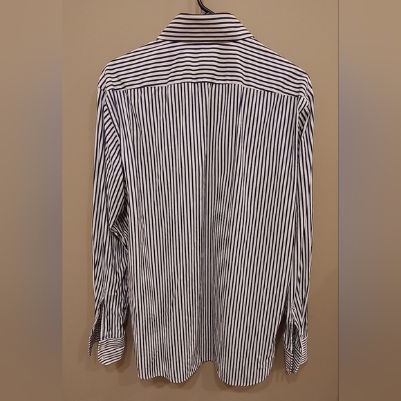 Hugo Boss Classic Blue and White Striped Shirt - Picture 6 of 6